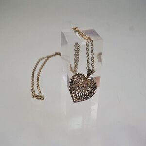 Heart Necklace Silver Color Pendant With Chain Love Friendship